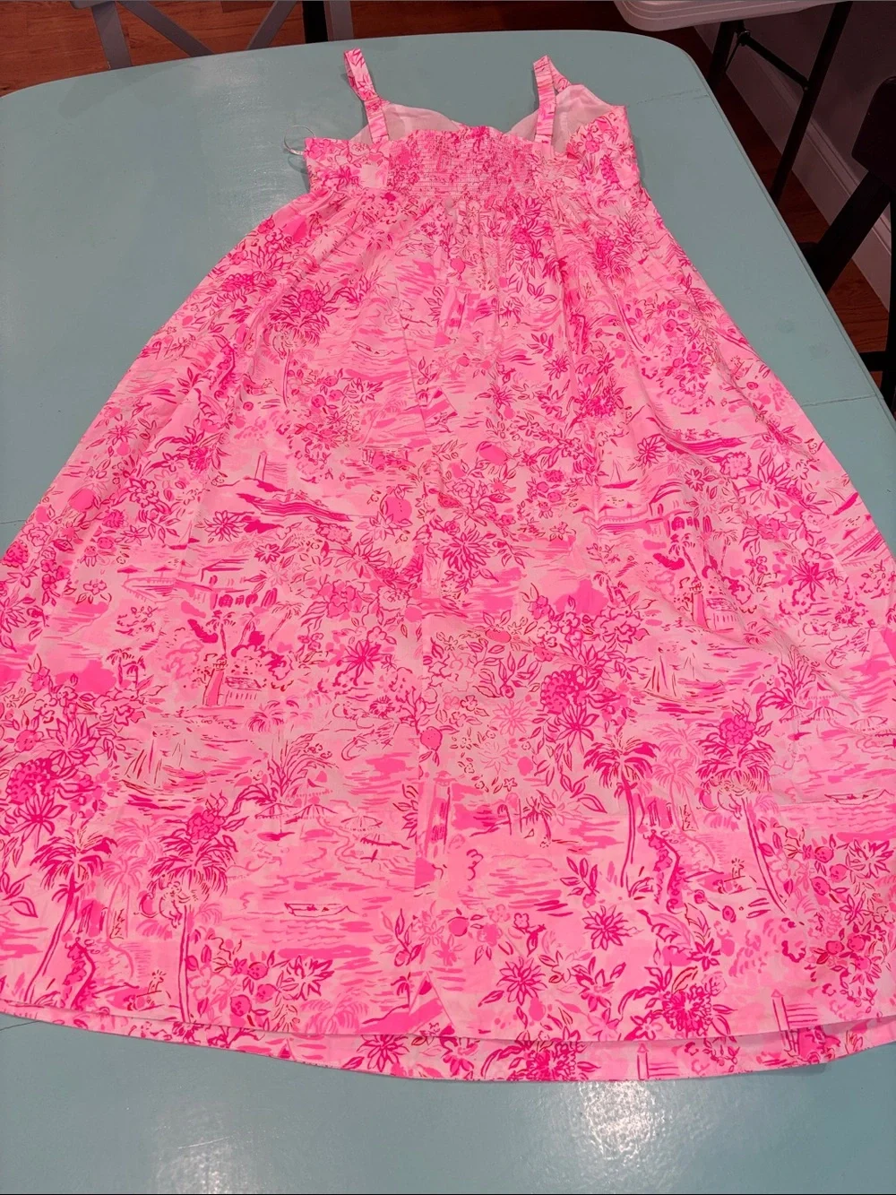 Lilly Pulitzer Neon Pink Tropical-Print Maxi dress - Picture 3 of 3
